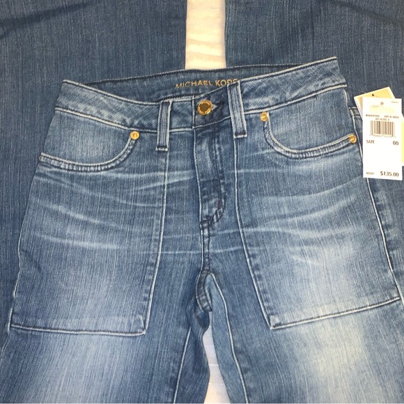 Women’s 00 MICHAEL KORS Mid Rise Flare Leg Vintage Blue Wash Jeans MH69CKY4V6 - Picture 5 of 16